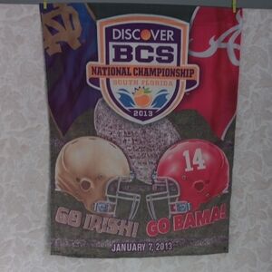 Discover 2013 Alabama VS Notre Dame  BCS National Championship Banner